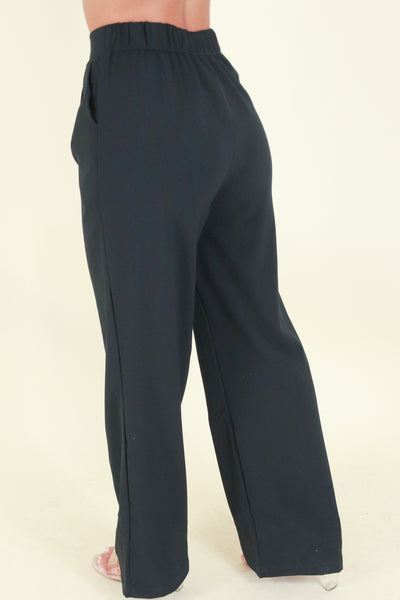 Jeans Warehouse Hawaii - ACTIVE KNIT PANT/CAPRI - 20240306 - pant trouser 1btn 2pk 29' - BLACK | By AMBIANCE APPAREL