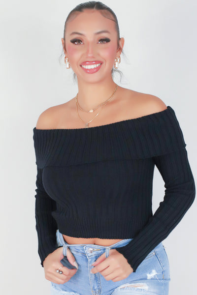 Jeans Warehouse Hawaii - SOLID LONG SLV TOPS - COFFEE PLEASE SWEATER | By ALMOST FAMOUS