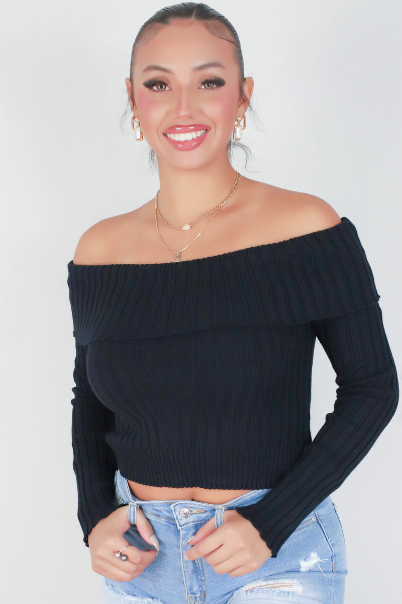 Jeans Warehouse Hawaii - SOLID LONG SLV TOPS - COFFEE PLEASE SWEATER | By ALMOST FAMOUS