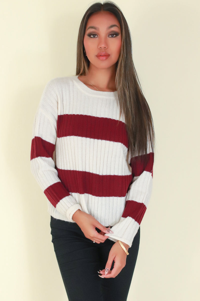 Jeans Warehouse Hawaii - CHUNKY/ACRYLIC SWEATERS - HERE WE GO SWEATER | By ACTIVE USA