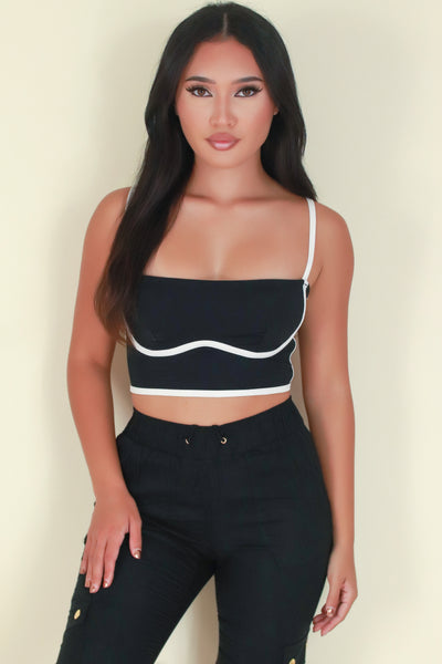 Jeans Warehouse Hawaii - SL CASUAL SOLID - LOST CONNECTION CROP TOP | By SUN'S TRADING