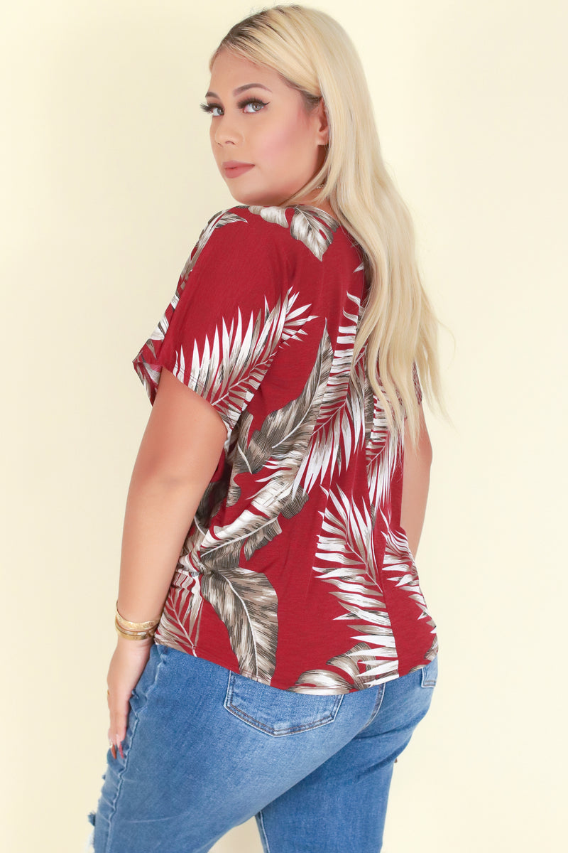Jeans Warehouse Hawaii - PLUS PRINTED S/S - BLEND IN TOP | By ZENOBIA