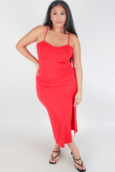 Jeans Warehouse Hawaii - PLUS PLUS SOLID KNIT DRESSES - AIN'T YOU TIRED DRESS | By AMBIANCE APPAREL