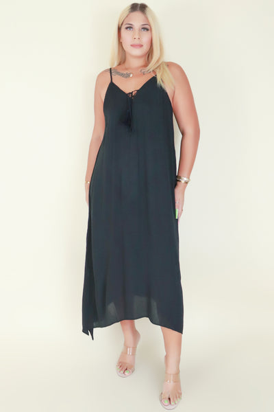 Jeans Warehouse Hawaii - PLUS PLUS WOVEN SOLID DRESSES - FOOL ME ONCE DRESS | By AMBIANCE APPAREL