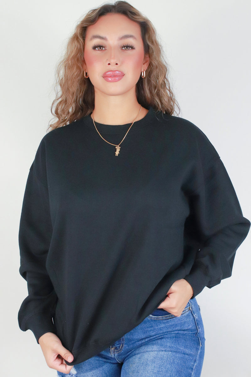 Jeans Warehouse Hawaii - SOLID LONG SLV TOPS - BOYFRIEND SWEATER | By REFLEX