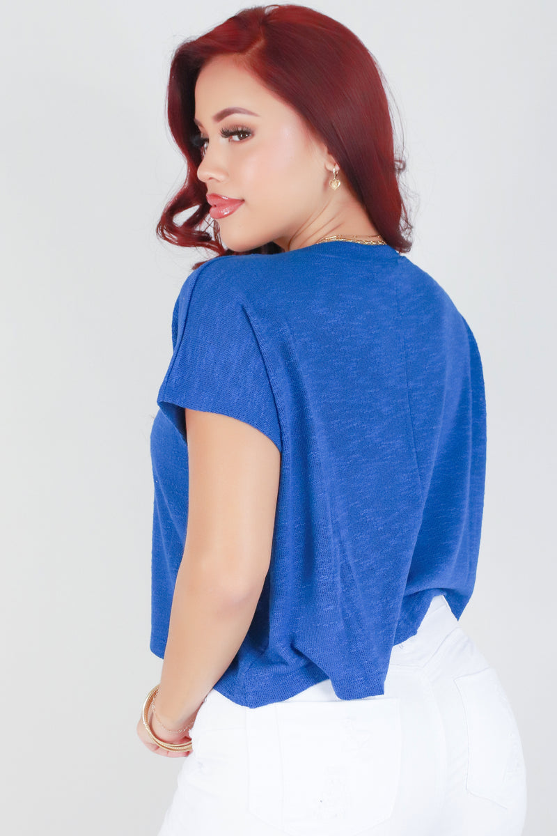 Jeans Warehouse Hawaii - SS CASUAL SOLID - I ADORE YOU CROP TOP | By ZENANA (KC EXCLUSIVE,INC