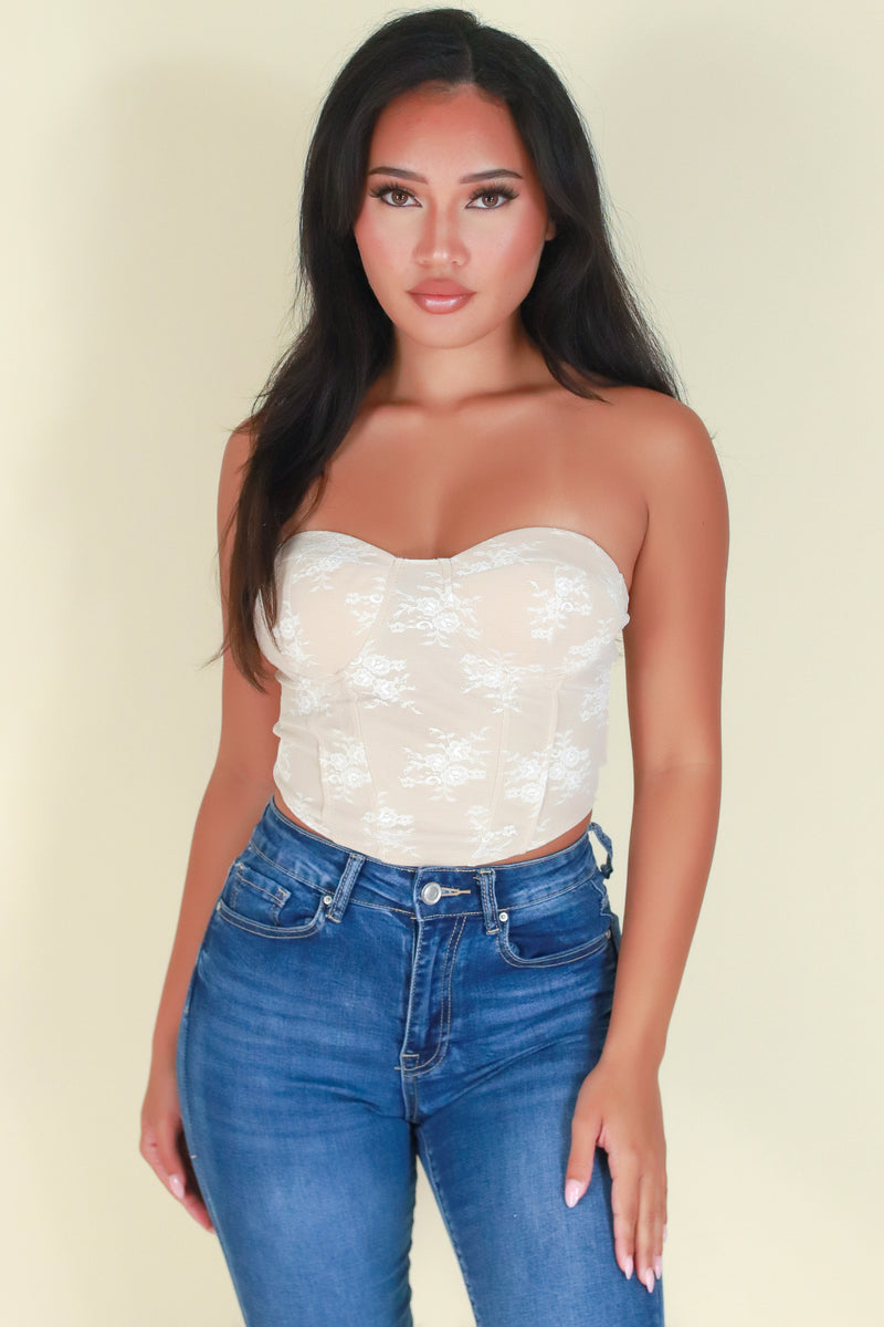 Jeans Warehouse Hawaii - TANK SOLID WOVEN DRESSY TOPS - SETTLE DOWN CORSET TOP | By TIMING