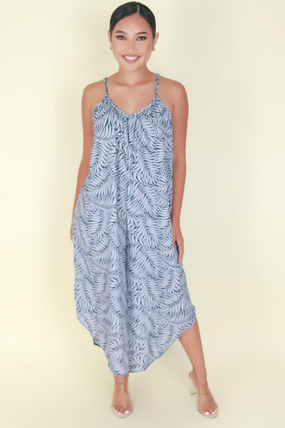 Jeans Warehouse Hawaii - PRINT CASUAL JUMPSUITS - TAKE YOUR TIME JUMPSUIT | By LUZ