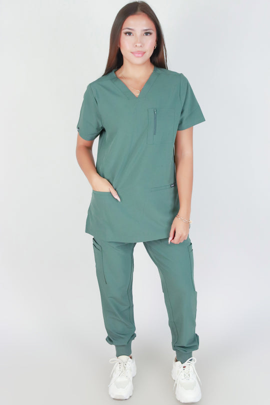 BE PATIENT WITH ME SCRUB TOP