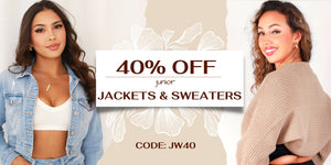40% Off Junior Jackets& Sweaters. Use Code: JW40