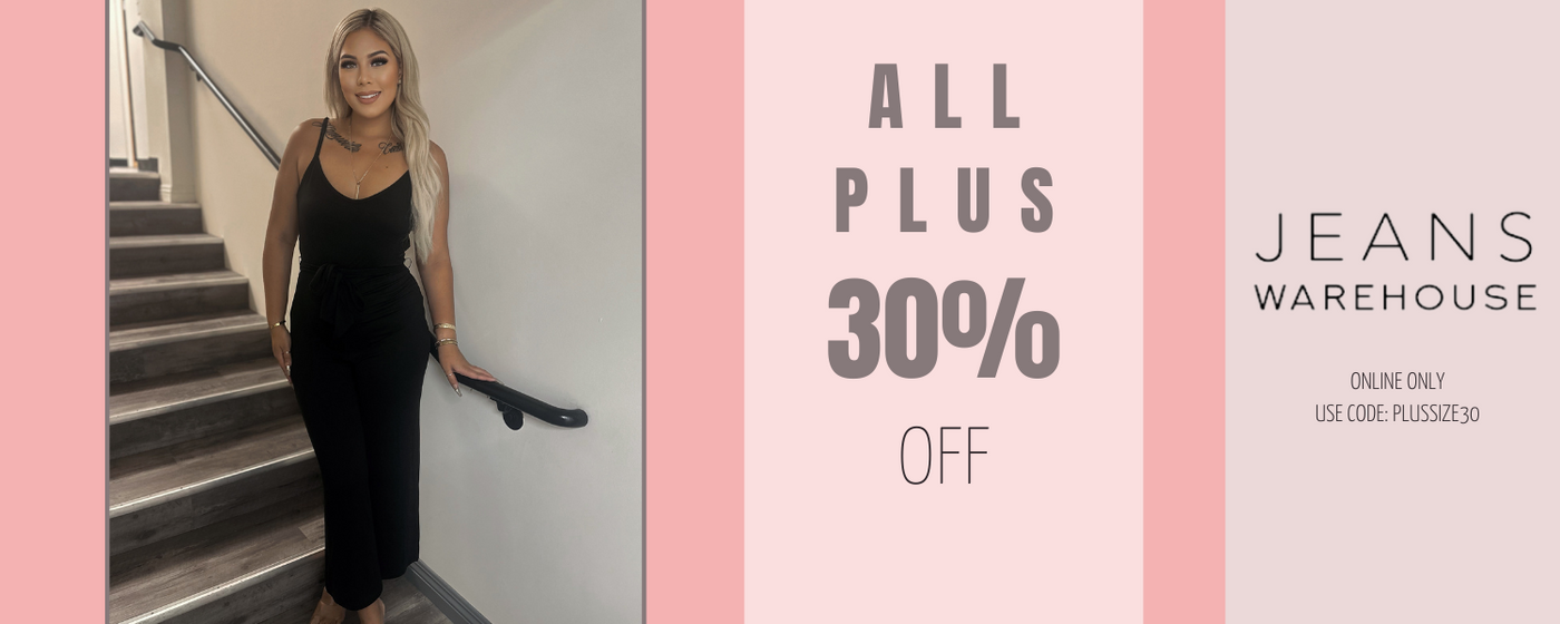 30% Off All Plus, Use Code: PLUSSIZE30