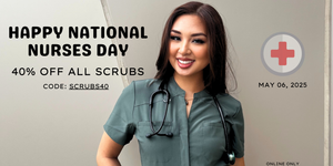 Happy National Nurses Day. 40% Off All Scrubs Using Code: SCRUBS40