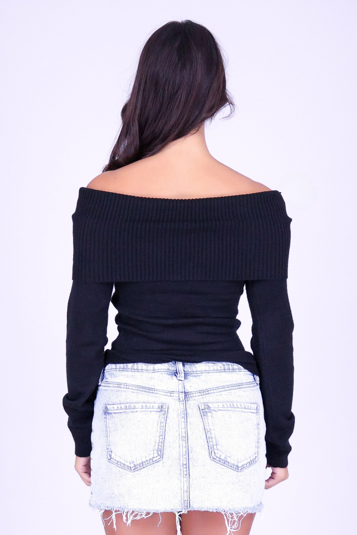 IT'S COLD OUTSIDE OFF SHOULDER SWEATER