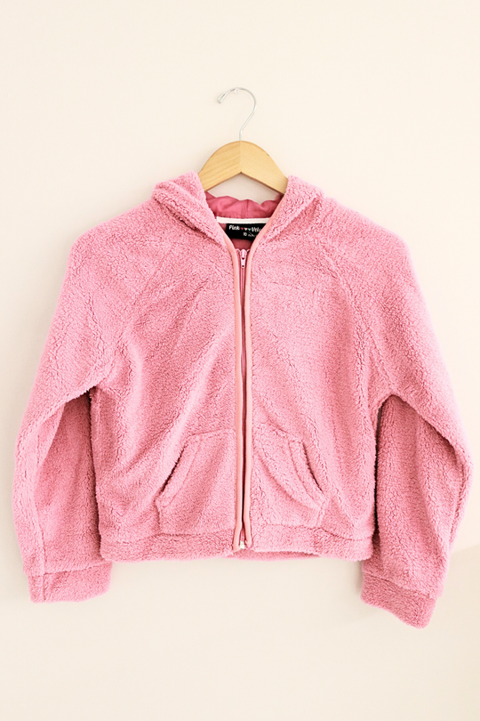 PINK SHERPA JACKET | KIDS SIZE 7-16