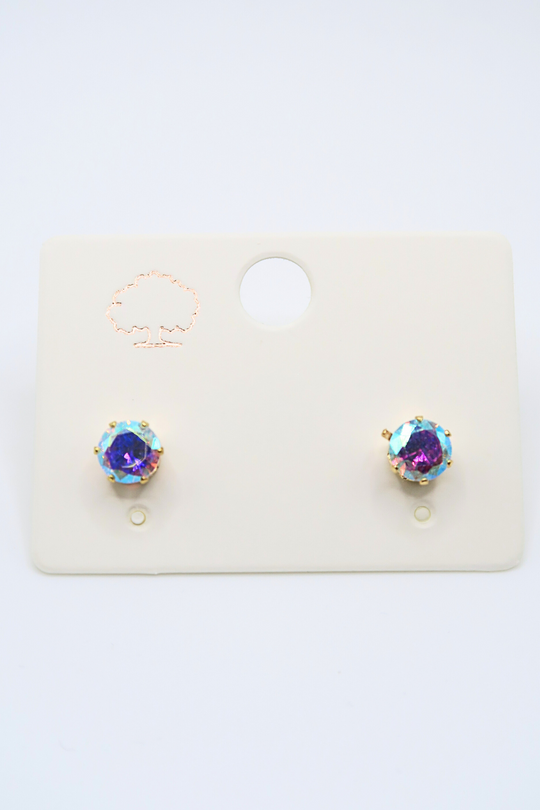 IRIDESCENT STUD EARRING