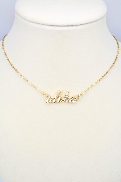 Jeans Warehouse Hawaii - NECKLACE SHORT PENDANT - ALOHA NECKLACE | By PRINCE CO