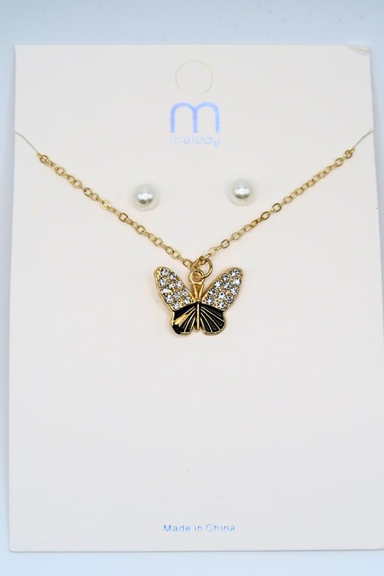 BUTTERFLY NECKLACE SET