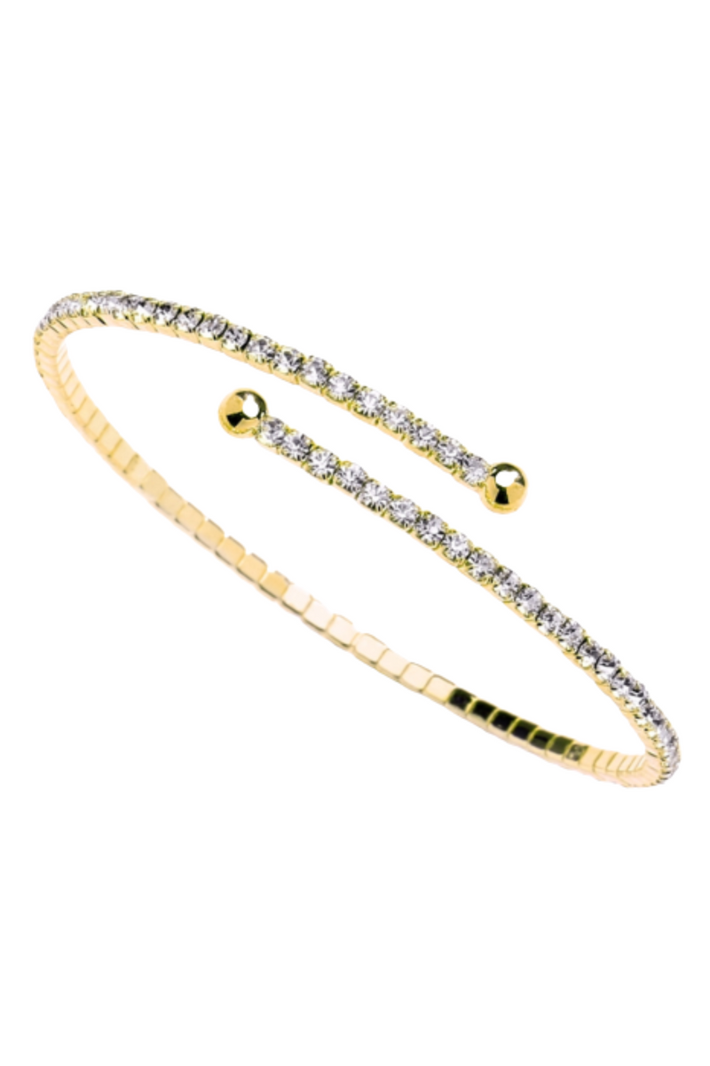 Jeans Warehouse Hawaii - BRACELET CUFF/CLAMP/SINGLE - RHINESTONE COIL BRACELET | By DUELLE FASHION INC