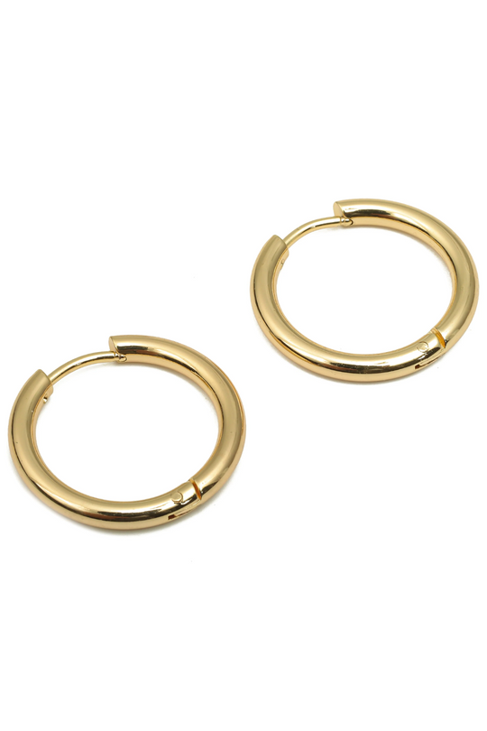 THICK GOLD HOOPS