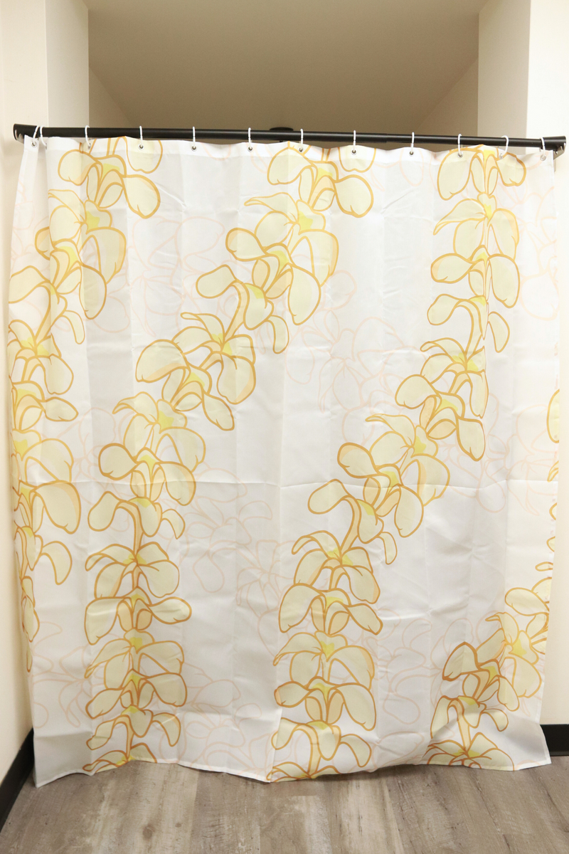 Jeans Warehouse Hawaii - HOME GOODS - PLUMERIA SHOWER CURTAIN | By GREENWELL PROMOTIONS LTD