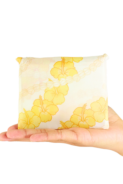 Jeans Warehouse Hawaii - TOTES - MINI HIBISCUS PIKAKE FOLDABLE REUSABLE BAG | By GREENWELL PROMOTIONS LTD