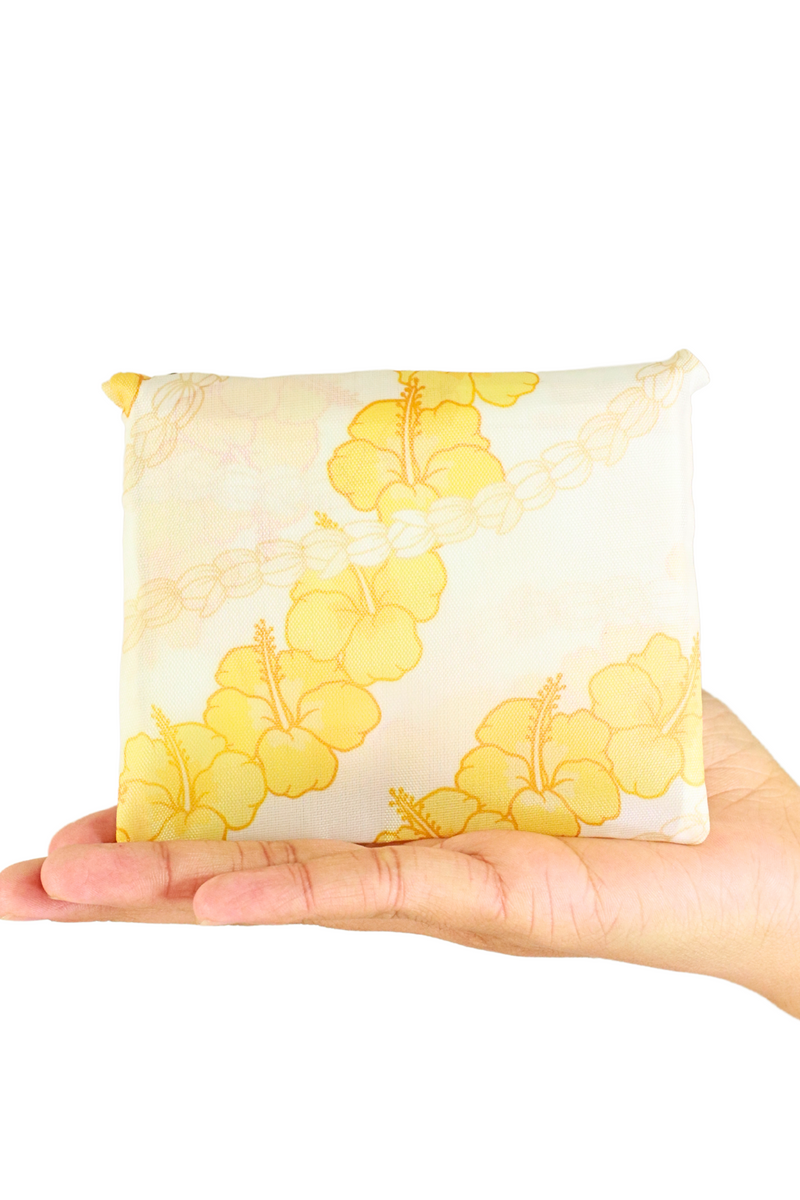 Jeans Warehouse Hawaii - TOTES - MINI HIBISCUS PIKAKE FOLDABLE REUSABLE BAG | By GREENWELL PROMOTIONS LTD