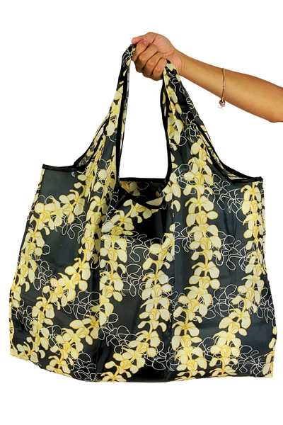 Jeans Warehouse Hawaii - TOTES - PLUMERIA FOLDABLE REUSABLE BAG | By GREENWELL PROMOTIONS LTD