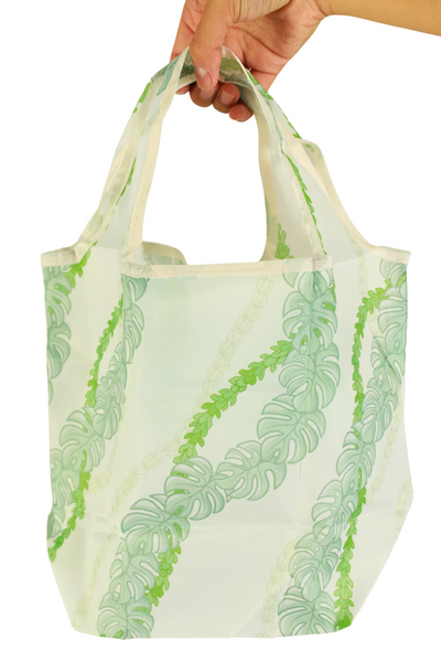 Jeans Warehouse Hawaii - TOTES - MINI MONSTERA PIKAKE FOLDABLE REUSABLE BAG | By GREENWELL PROMOTIONS LTD