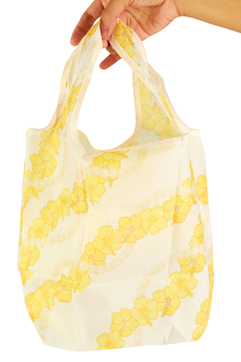 Jeans Warehouse Hawaii - TOTES - MINI HIBISCUS PIKAKE FOLDABLE REUSABLE BAG | By GREENWELL PROMOTIONS LTD