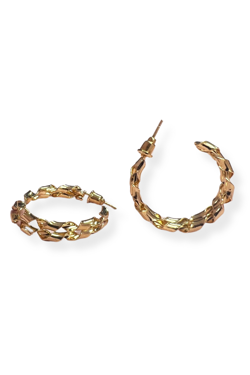 Jeans Warehouse Hawaii - NOVELTY HOOPS - MINI TWISTED HOOPS | By JOIA TRADING
