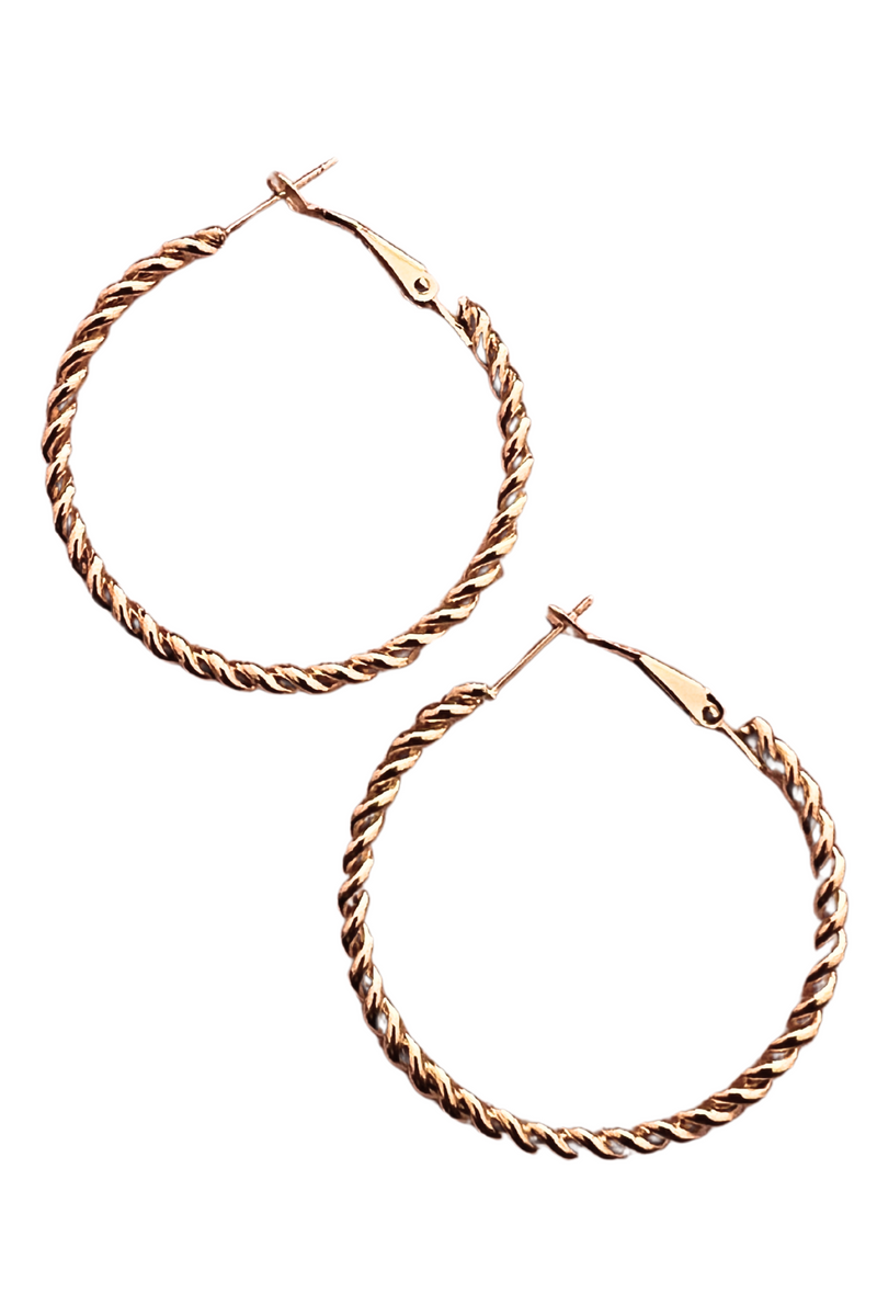 Jeans Warehouse Hawaii - DANGLE - TWISTED HOOPS | By JOIA TRADING