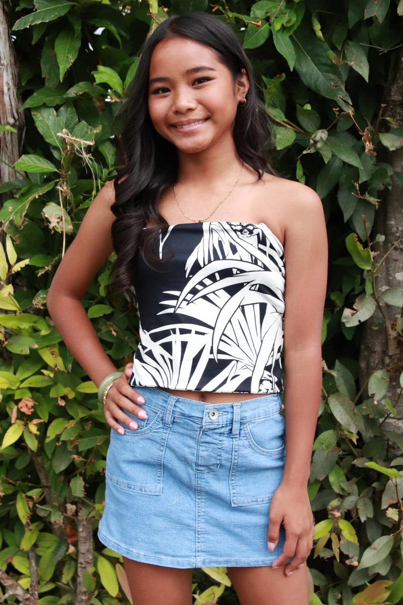 Jeans Warehouse Hawaii - S/S PRINT 7-16 - LAUHALA TUBE TOP | KIDS SIZE 7-16 | By LUZ