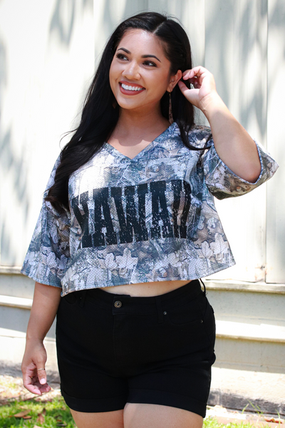 Jeans Warehouse Hawaii - PLUS S/S PRINT WOVEN TOPS - HAWAII HUNTING CAMO JERSEY | By YELLOW CABBAGE