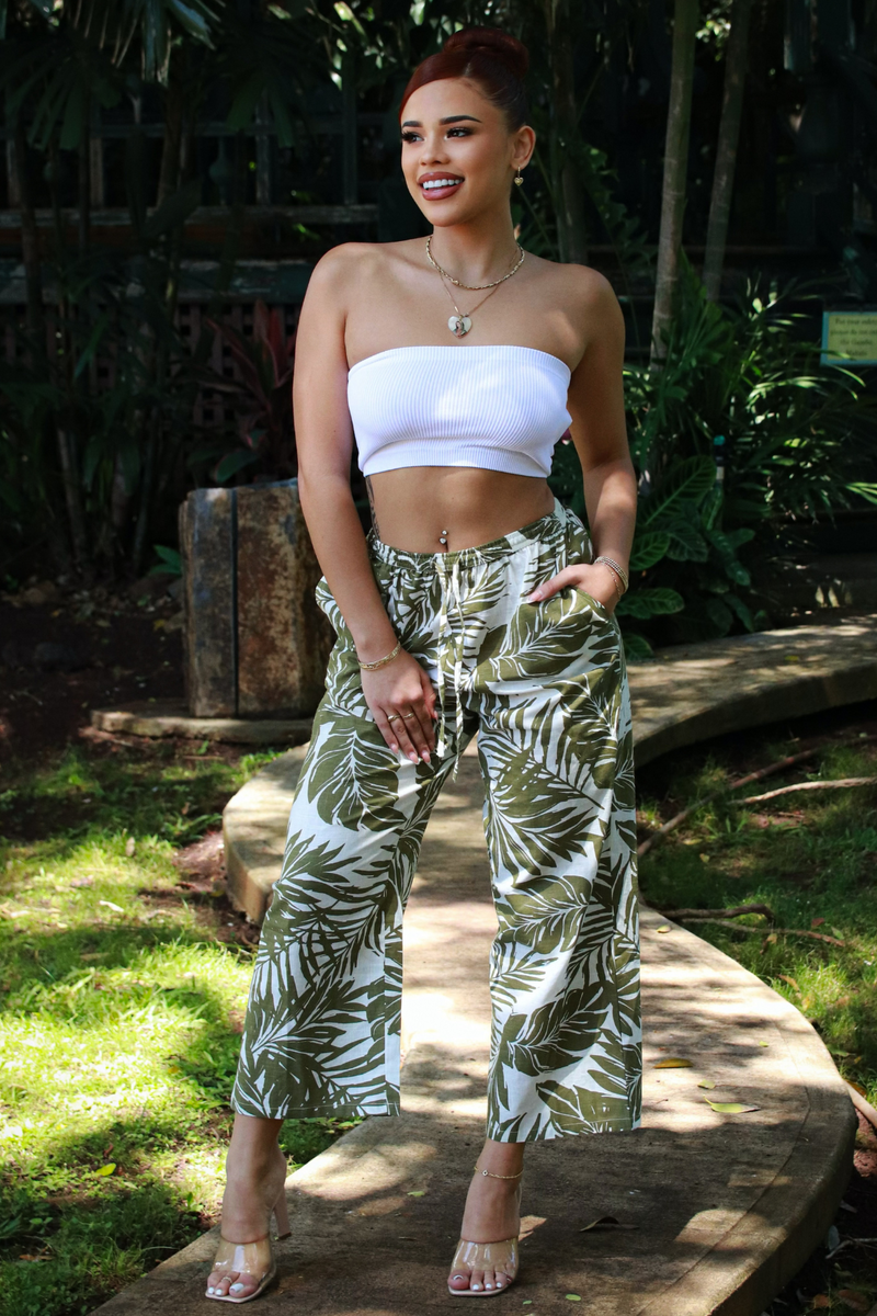 Jeans Warehouse Hawaii - PRINT WOVEN CAPRI&
