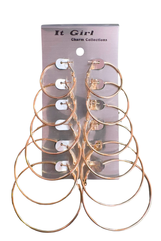 MULTI SIZED HOOP EARRINGS