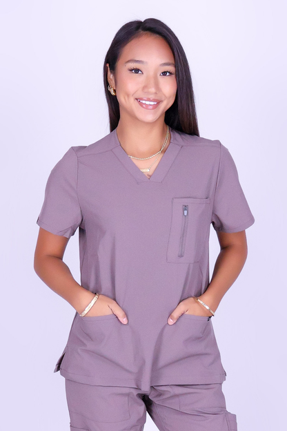 BE PATIENT WITH ME SCRUB TOP
