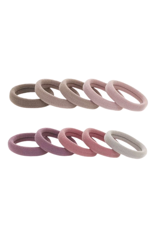 MAUVE BLUSH SEAMLESS HAIR TIES