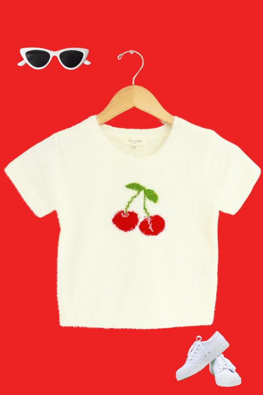 CHERRY BABY TEE | KIDS SIZE 7 - 16