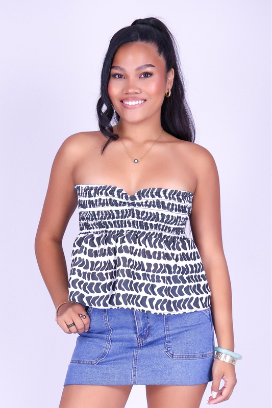 HEBREW SHELL BABYDOLL TUBE TOP