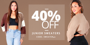 40% Off Junior Sweaters Using Code: SWEATER40