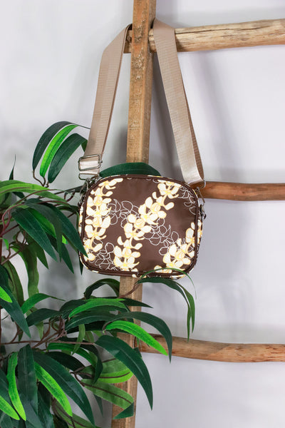 Jeans Warehouse Hawaii - CROSS BODY LONG STRAP - PLUMERIA CROSSBODY | By GREENWELL PROMOTIONS LTD