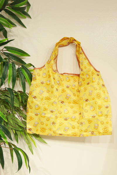 Jeans Warehouse Hawaii - TOTES - HONEY BEE FOLDABLE TOTE BAG | By GREENWELL PROMOTIONS LTD