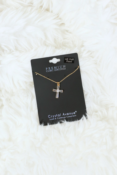 Jeans Warehouse Hawaii - NECKLACE SHORT PENDANT - DAINTY CROSS NECKLACE | By RM MANUFACTURING