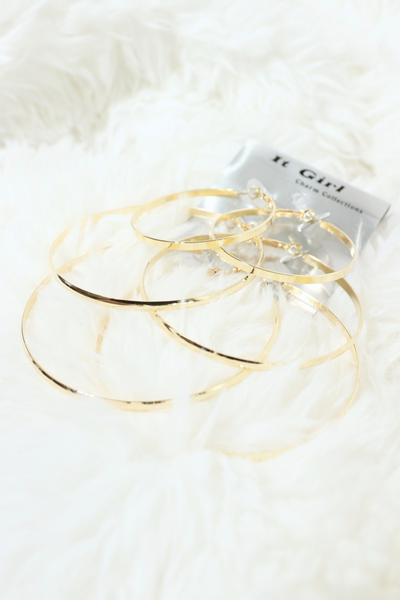 Jeans Warehouse Hawaii - BASIC HOOPS - THIN GOLD HOOPS | By JOIA TRADING
