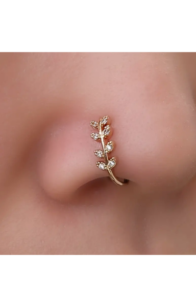 Jeans Warehouse Hawaii - STUDS - FAKE LEAF NOSE RING | By JG ACCESSORIES INC