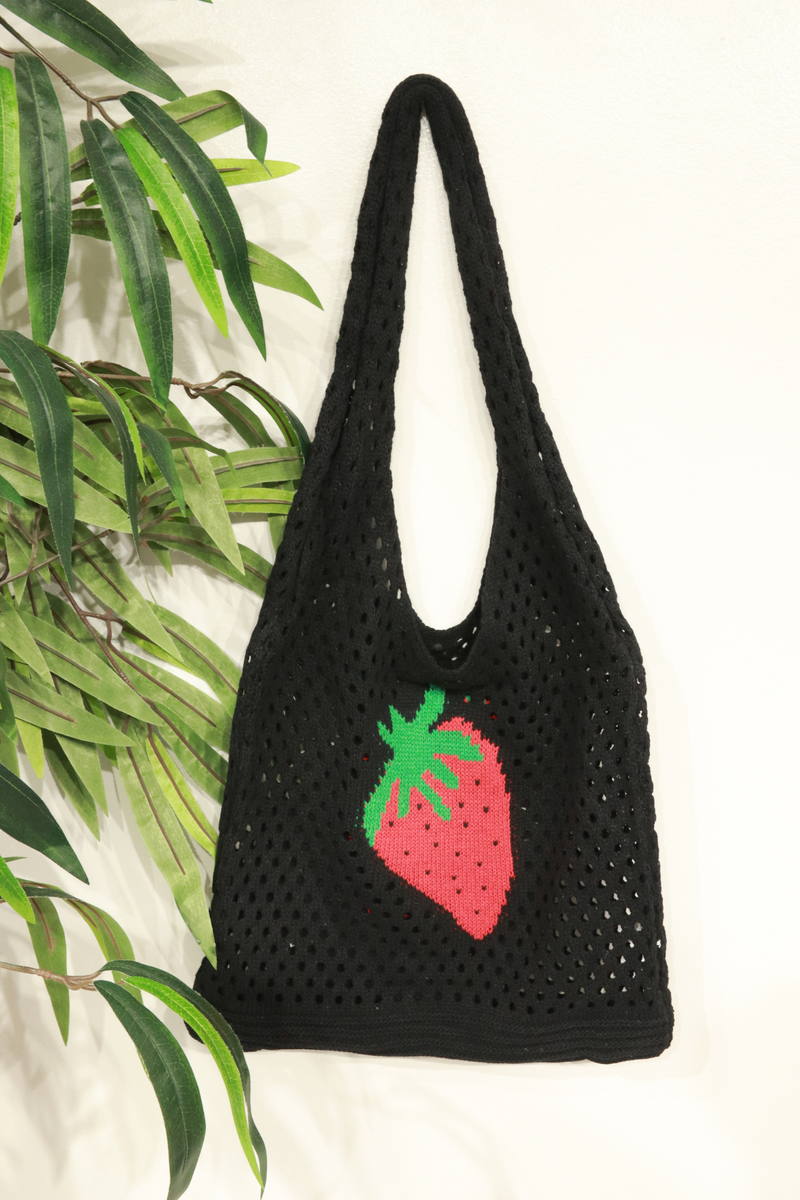 Jeans Warehouse Hawaii - TOTES - STRAWBERRY CROCHET TOTE | By GREENWELL PROMOTIONS LTD