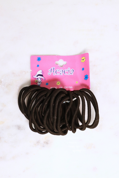 Jeans Warehouse Hawaii - PONYTAIL HOLDERS - BLACK SKINNY HAIR TIES | By GOLDEN TOUCH IMPORT (CA)