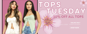 Tops Tuesdays, 30% off all tops. Online only, use code: TOPSTUESDAY. Shop now