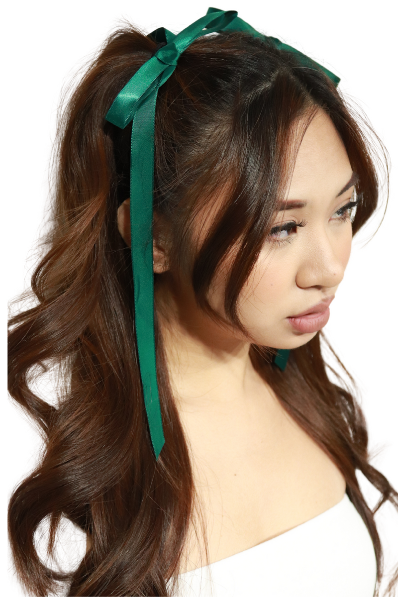 Jeans Warehouse Hawaii - BARETTES & BOBBY PINS - GREEN HAIR BOWS | By JOIA TRADING