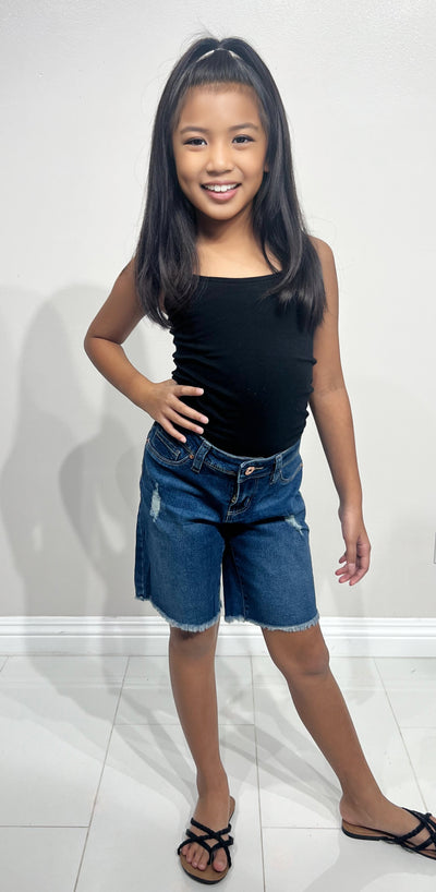 Jeans Warehouse Hawaii - DENIM SHORTS 7-16 - TELL ME MORE BERMUDA | KIDS SIZE 7-16 | By YMI JEANS